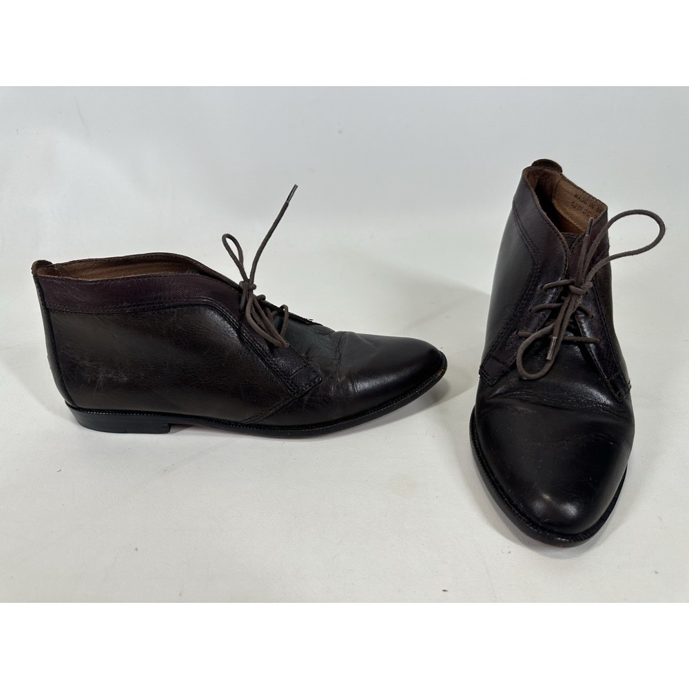 Bass Pamela Boots‎ Booties Brown Leather Women's Size 7.5 N Granny Ankle Brown